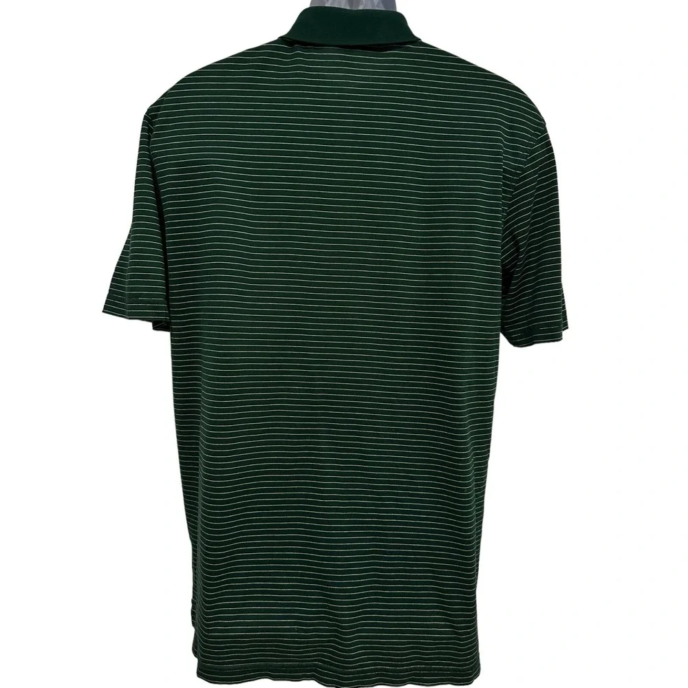 Masters Collection‎ Mens Polo Shirt Golf Green Stripe Pima Cotton Short Sleeve L - Picture 4 of 6